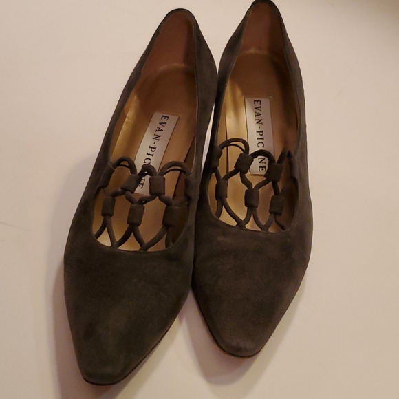 Evan Piccone Slate grayleather  sexy heels 8.5 - Picture 2 of 3